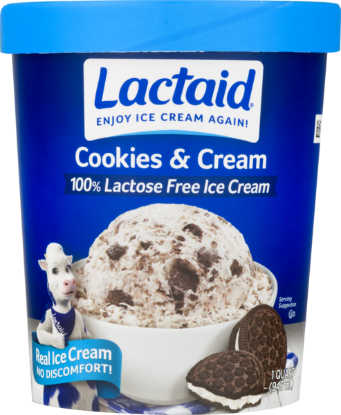 Lactaid Cookies & Cream Lactose Free Ice Cream | Hy-Vee Aisles