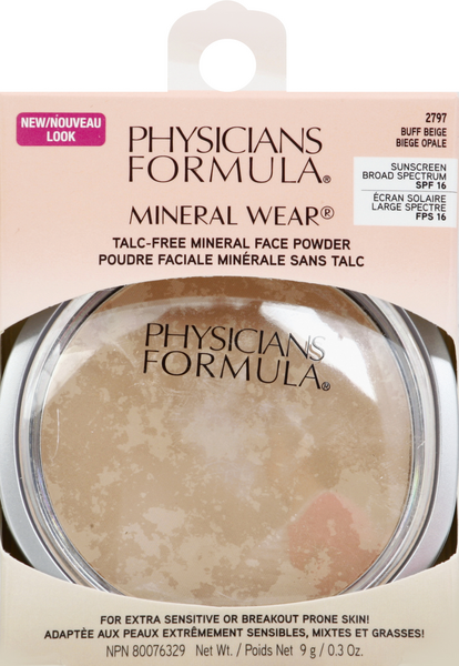Physicians Formula Mineral Wear Mineral Face Powder SPF 16, Buff Beige ...