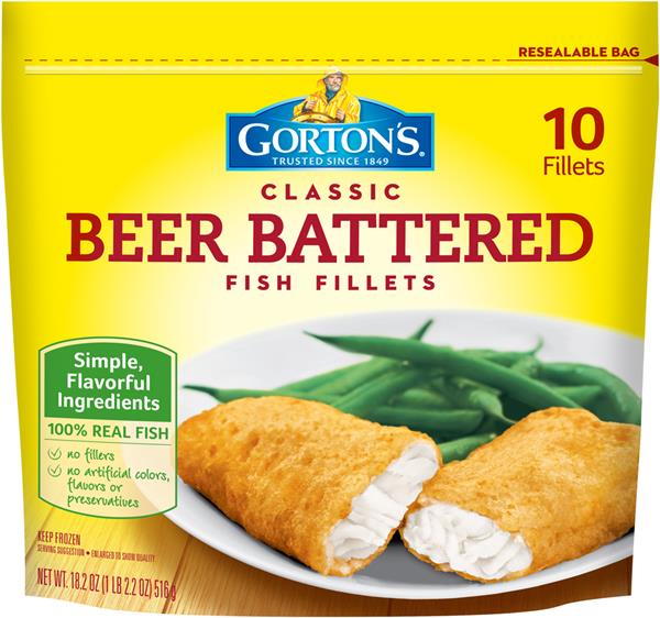 Gorton's Beer Battered Crispy Fish Fillets 18.2 oz. Hy