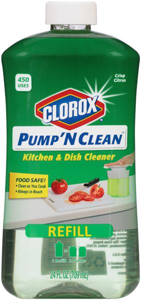 Clorox Pump N Clean Crisp Citrus Kitchen Dish Cleaner Refill