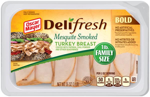 Oscar Mayer Deli Fresh Mesquite Smoked Turkey Breast Lunch ...