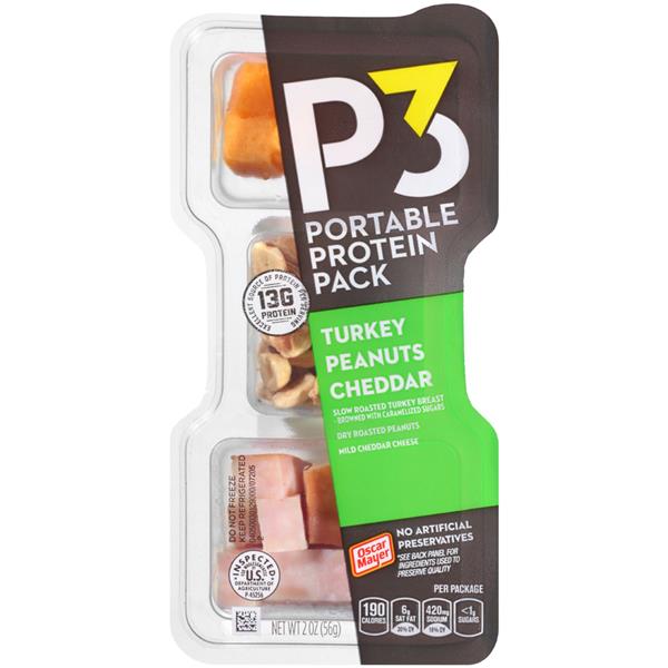 P3 Turkey, Cheddar & Peanuts Portable Protein Pack HyVee Aisles