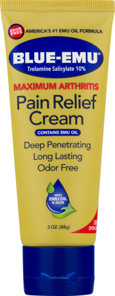 Blue Emu Arthritis Maximum Pain Relief Topical Cream for Muscles, Joints and Strains w/Emu Oil, 3oz,2 Pack