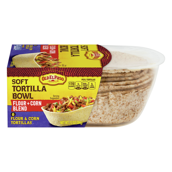 Old El Paso Soft Tortilla Bowl Flour + Corn Blend 8Ct HyVee Aisles