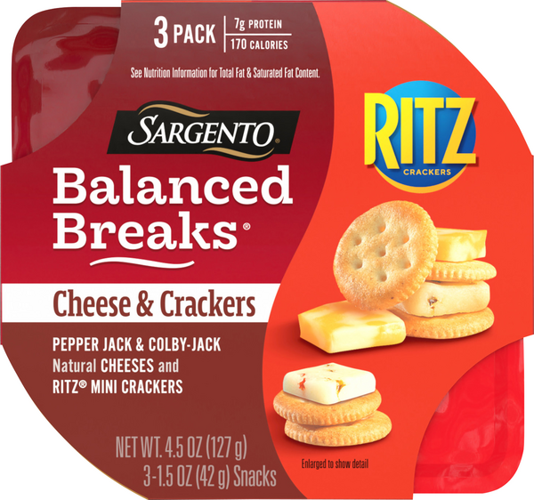 Sargento Balanced Breaks, Ritz Cheese & Crackers, 3-1.5 oz | Hy-Vee ...