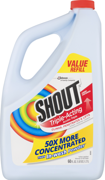 Shout 60 fl. oz. Triple-Acting Liquid Refill Fabric Stain Remover (8-Pack)