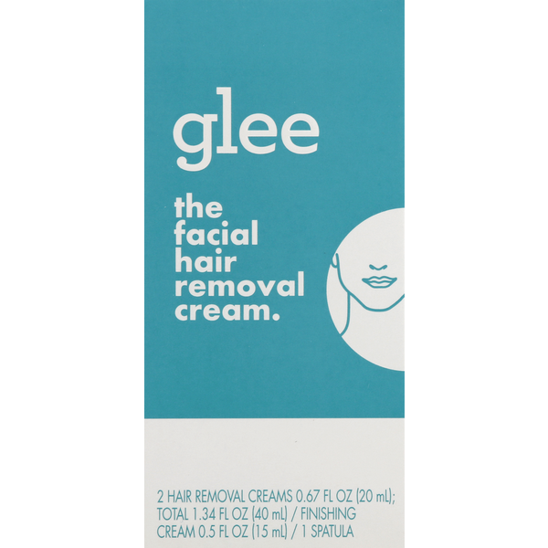 glee Womens Facial Hair Removal Cream Kit Depilatory 2 0.67 fl oz