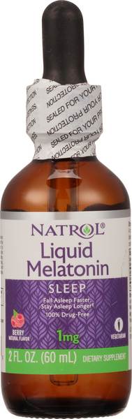 Natrol Liquid Melatonin, 1mg, Berry