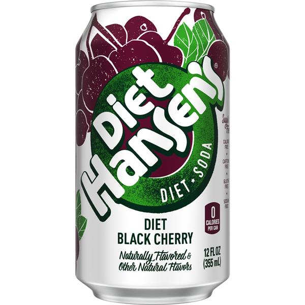 hansen s diet black cherry soda 6pk hy vee aisles online grocery shopping hansen s diet black cherry soda 6pk