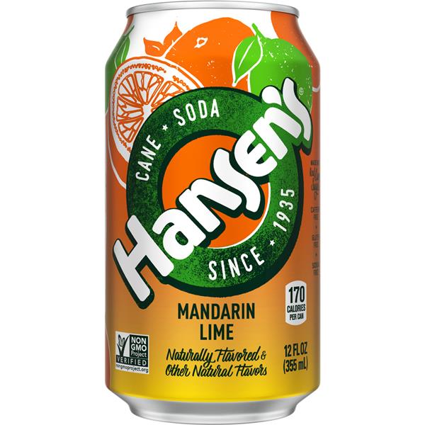 Hansen's Natural Cane Mandarin Lime Soda 6Pk | Hy-Vee Aisles Online ...