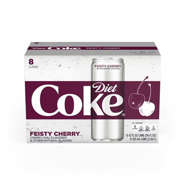 Diet Coke Feisty Cherry Cola 8Pk | Hy-Vee Aisles Online Grocery Shopping