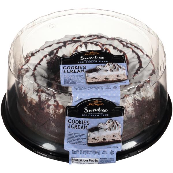 Jon Donaire Sundae Cookies & Cream 8" Premium Ice Cream Cake HyVee Aisles Online Grocery Shopping