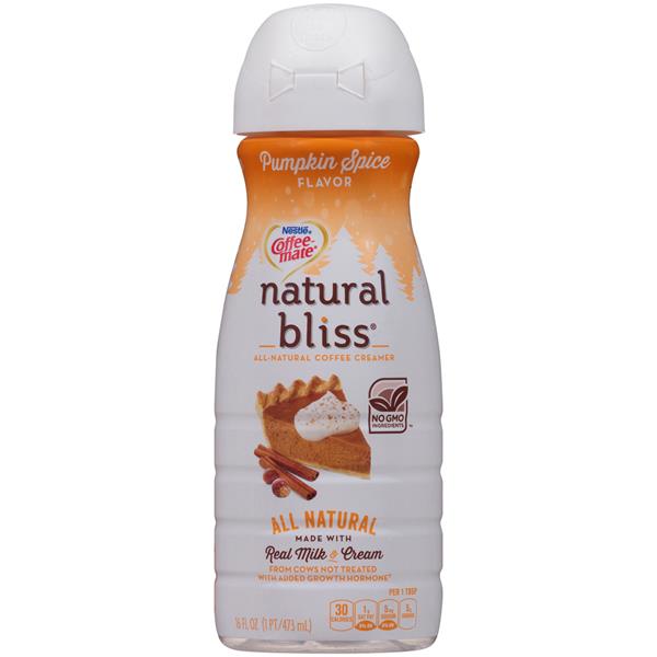 Download Coffee-Mate Natural Bliss Pumpkin Spice All Natural Liquid Coffee Creamer | Hy-Vee Aisles Online ...