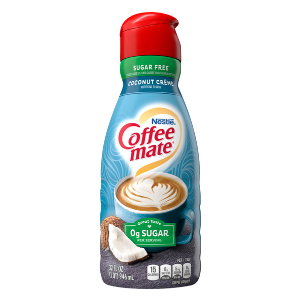 Nestle Coffee Mate Sugar Free Coconut Creme Liquid Coffee Creamer Hy Vee Aisles Online Grocery Shopping