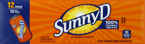SunnyD Citrus Punch Orange Flavored 12 Pack | Hy-Vee Aisles Online