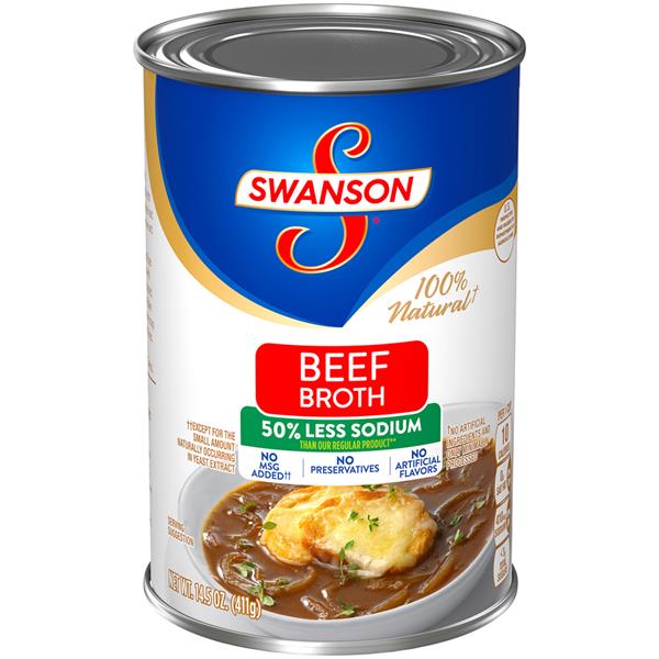 Swanson 50 Less Sodium Beef Broth HyVee Aisles Online Grocery Shopping