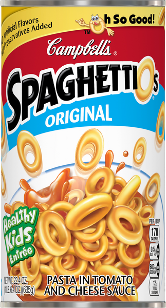 Campbells Spaghettios Original Pasta In Tomato And Cheese Sauce Hy