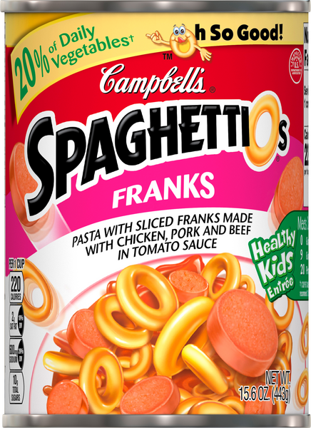 Campbell S Spaghettios With Sliced Franks Hy Vee Aisles Online Grocery Shopping