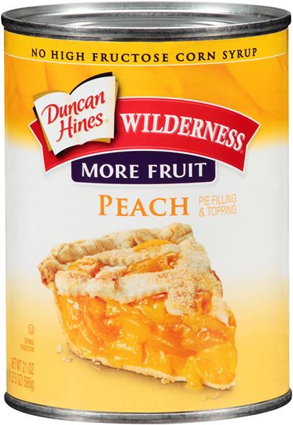 Duncan Hines Wilderness More Fruit Peach Pie Filling  Topping  HyVee Aisles Online Grocery 