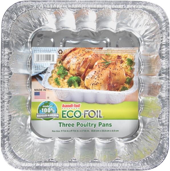 HandiFoil EcoFoil 93/8 x 93/8 x 23/8 in. Poultry Pans HyVee
