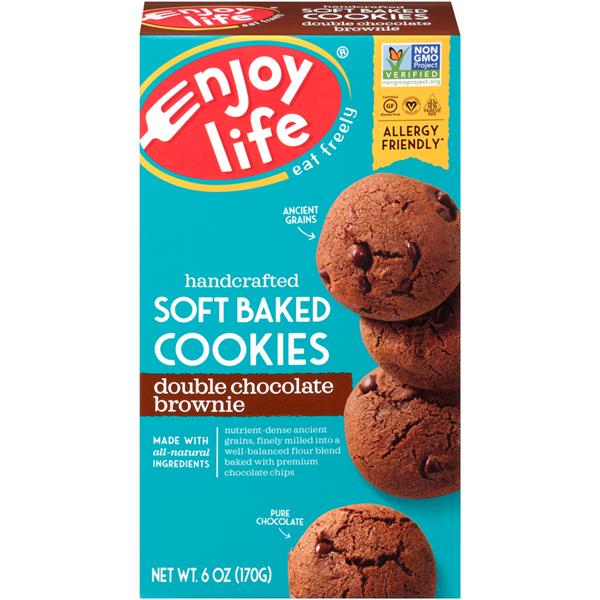 Enjoy Life Handcrafted Soft Baked Double Chocolate Brownie Cookies | Hy ...