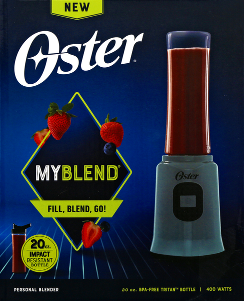 Oster My Blend 400 Watt Personal Blender With Portable 20Oz Smoothie Cup In  Grey