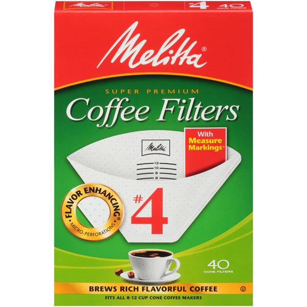 Melitta 4 White Paper Cone Coffee Filters HyVee Aisles Online