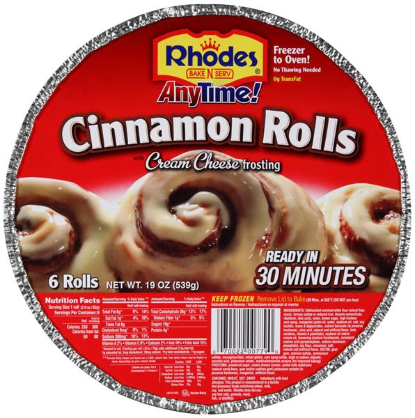 rhodes frozen cinnamon rolls with vanilla pudding