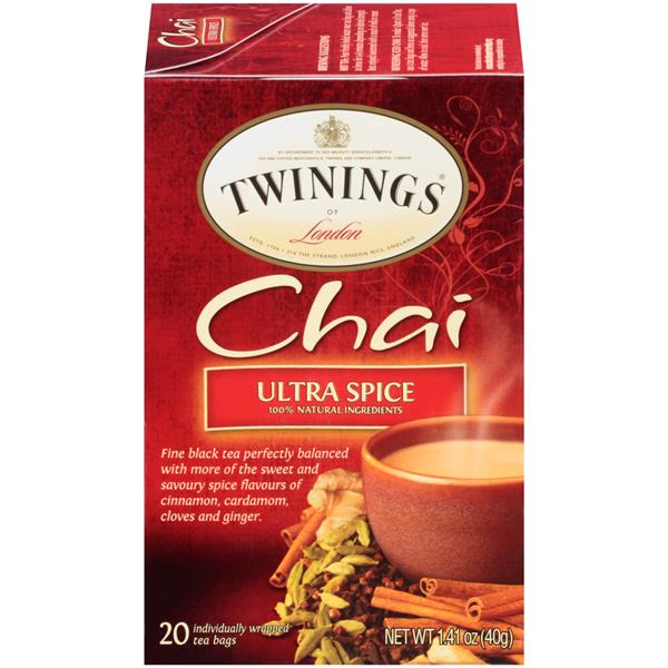 Twinings of London Chai Ultra Spice Tea Bags 20Ct HyVee Aisles Online Grocery Shopping