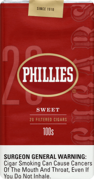 phillies cigarettes Phillies Cigars, Filtered, Sweet, 100S
