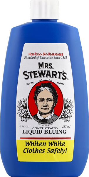 Mrs. Stewart's Concentrated Liquid Bluing, Non Toxic Laundry Whitener,  8-ounce Bottle (Pack of 2)