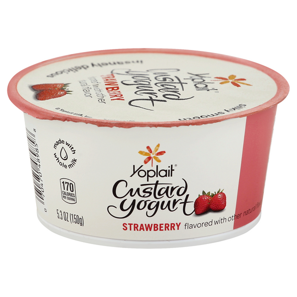 Yoplait Strawberry Custard Yogurt HyVee Aisles Online Grocery Shopping