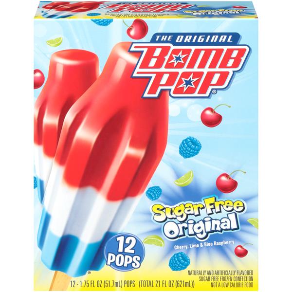 Bomb Pop Sugar Free Original Frozen Confection 12-1.75 Fl Oz | Hy-Vee ...