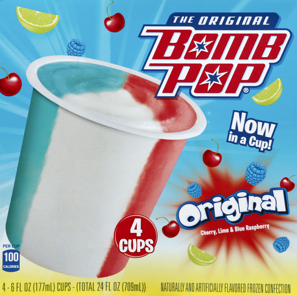 The Original Bomb Pop Original Frozen Confection 4-6 Fl. Oz. | Hy-Vee ...
