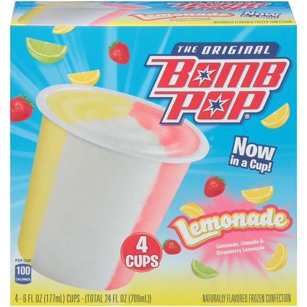 The Original Bomb Pop Lemonade Frozen Confection 4-6 Fl. Oz. | Hy-Vee ...