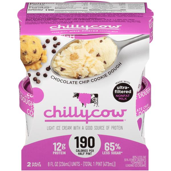 Chilly Cow Chocolate Chip Cookie Dough Light Ice Cream 28 Fl Oz Hy
