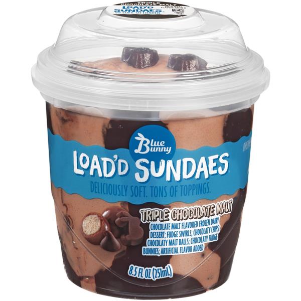 Blue Bunny Triple Chocolate Malt Ice Cream Load'd Sundae | Hy-Vee ...