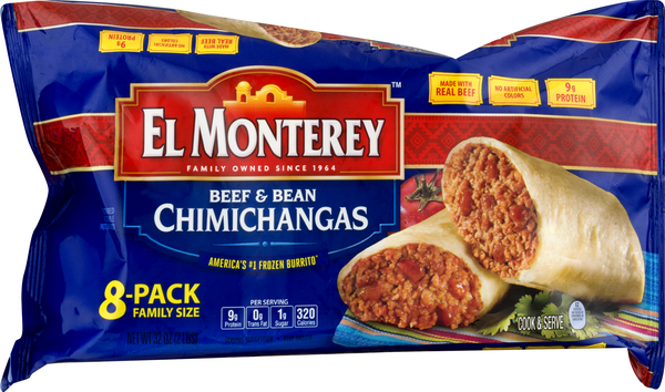 El Monterey Chimichangas, Beef & Bean