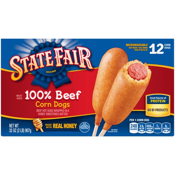 State Fair 100% Beef Corn Dogs 12Ct | Hy-Vee Aisles Online Grocery Shopping