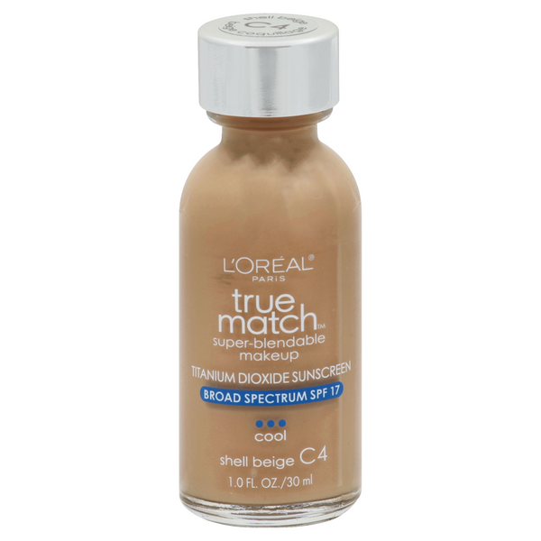 L'Oreal Paris Makeup True Match Super-Blendable Liquid Foundation, Shell  Beige C4, 1 Fl Oz,1 Count