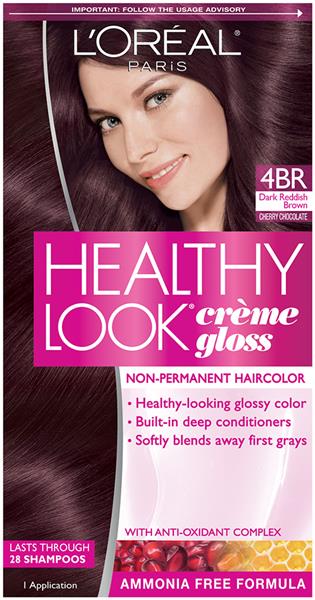 L'Oreal Healthy Look 4BR Dark Red Brown Cherry Chocolate Creme Gloss Hair  Color | Hy-Vee Aisles Online Grocery Shopping
