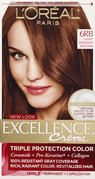 L'Oreal Paris Excellence Creme Triple Protection 6RB Light Reddish Brown  Warmer Hair Color | Hy-Vee Aisles Online Grocery Shopping