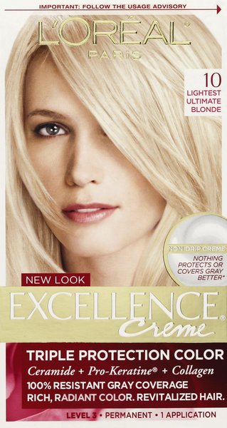 L'Oreal Paris Excellence Creme Triple Protection Color 10 Lightest Ultimate  Blonde | Hy-Vee Aisles Online Grocery Shopping