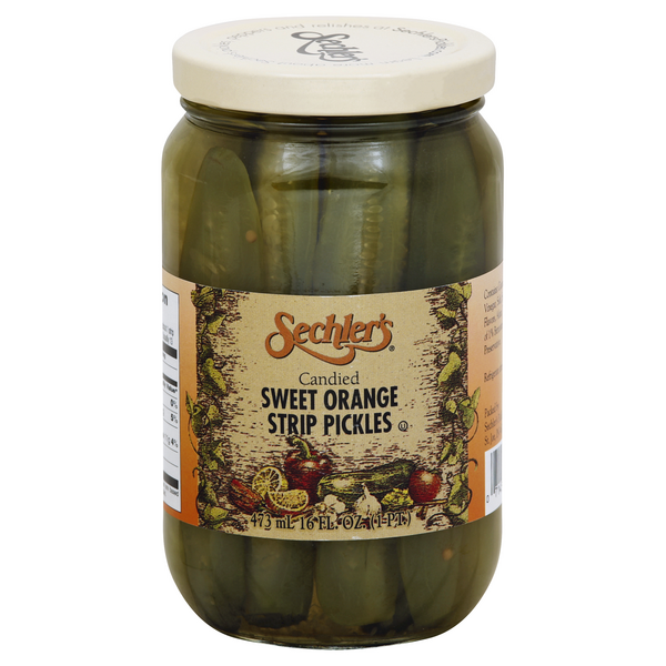 Sechler S Candied Sweet Orange Strip Pickles Hy Vee Aisles Online Sechler S Candied Sweet Orange Strip Pickles Hy Vee Aisles Online