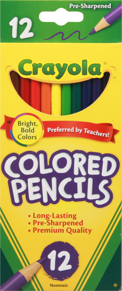 7 presharpened colored pencils 12ct