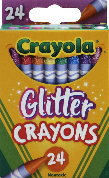 24 Pack Glitter Crayons