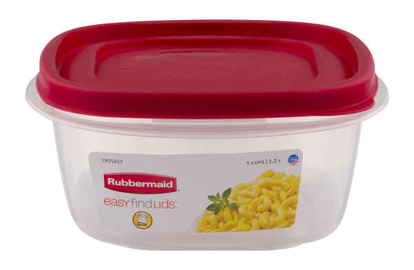 Rubbermaid Easy Find Lids Container, Glass, 5.5 Cups, Shop