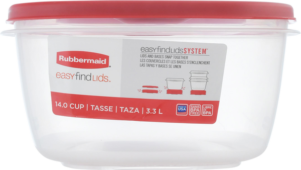 Rubbermaid Container + Lid, 9 Cups  Hy-Vee Aisles Online Grocery Shopping