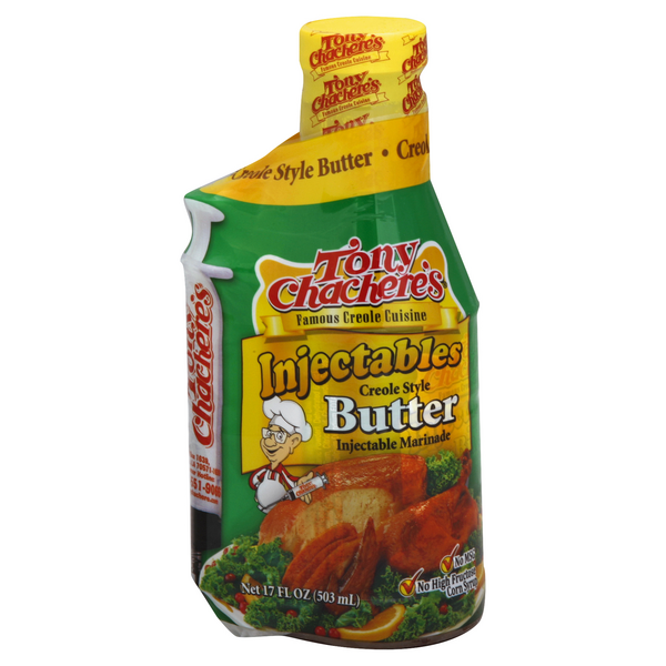 Tony Chachere's Butter & Jalapeno With Injector 17 oz - Pack of 6