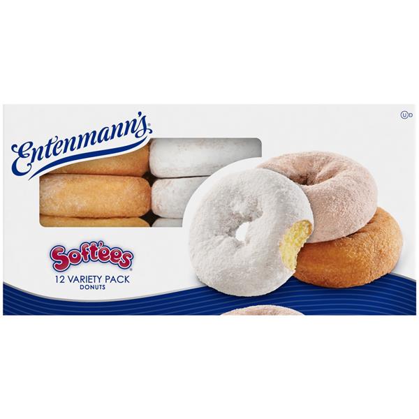 Entenmann's Softees Donuts Variety Pack CRL 12 Ct Donuts 18.5 Oz Hy